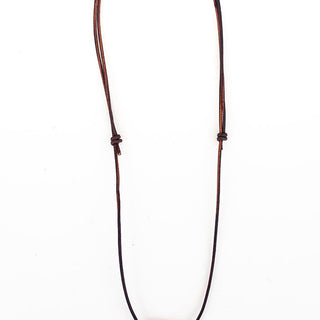 Leather Necklace - Red Jasper