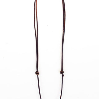 Leather Necklace - Smoky Quartz