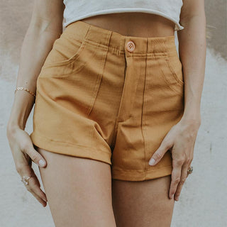 Retro Pocket Shorts - Marigold Twill