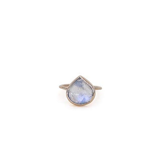 wings hawaii rainbow moonstone ring 14 karat yellow gold dew drop style jewelry