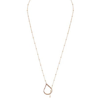 lariat style necklace with sterling silver or gold filled chain with a pink tourmaline stone drop women's jewelry hand made in haiku maui wings hawaii gem stone jewels crystal magic