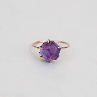 Prongset Gemstone Ring - Amethyst