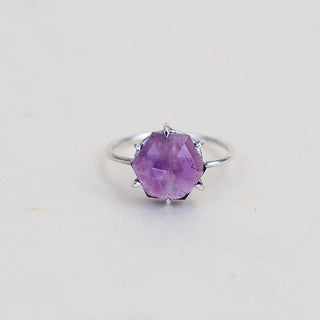 Prongset Gemstone Ring - Amethyst