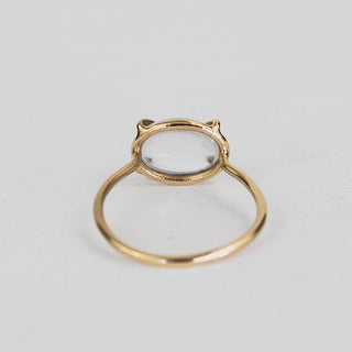 Prong Set Gemstone Ring - Moonstone 14K YG
