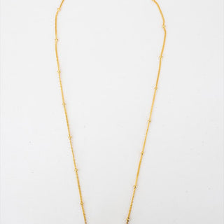 Crescent Moon Necklace - Rose Quartz