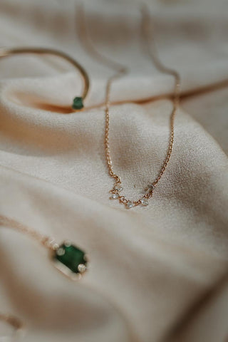 Diamond Quintet Necklace - 14k