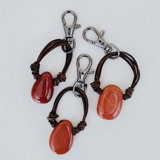Red Jasper Crystal Keychain