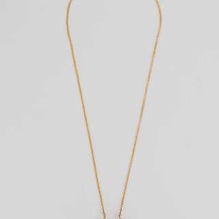 Crystal Moon Necklace - Rose Quartz