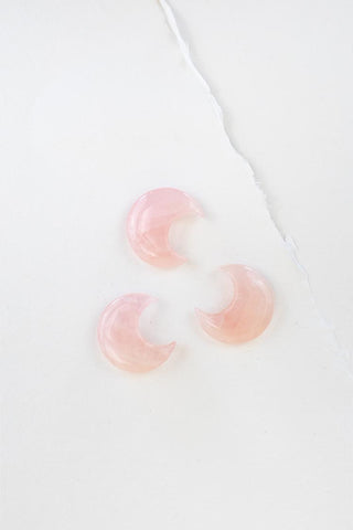 Rose Quartz Crescent Moon