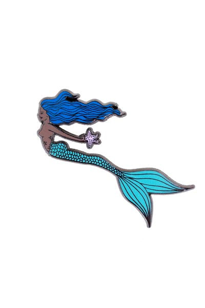 Enameled Pin - Seastar Mermaid