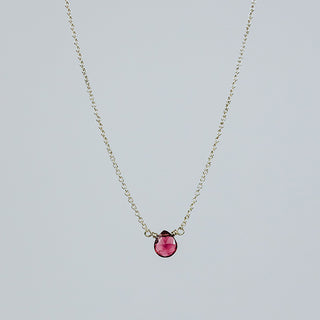 Single Stone Necklace - Pink Sapphire