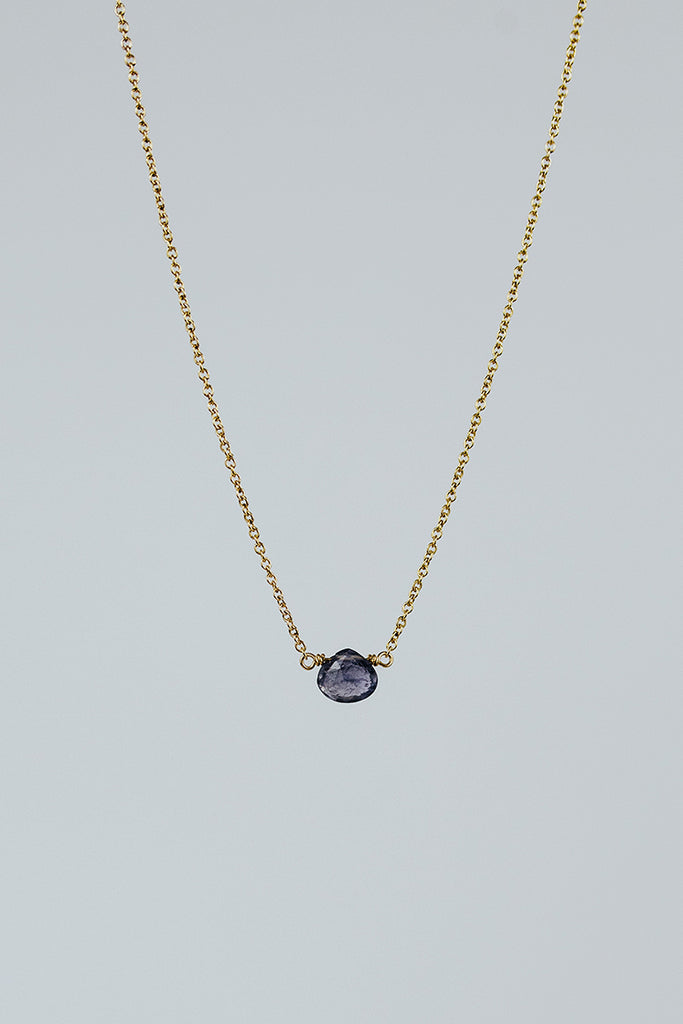Single Stone Necklace - Tanzanite 14K