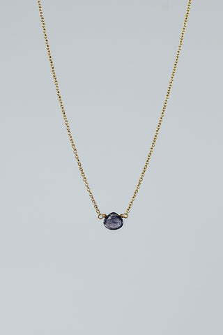 Single Stone Necklace - Tanzanite 14K