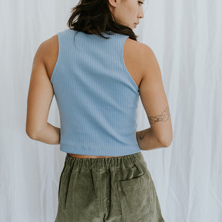 Bridget Cropped Tank - Sky