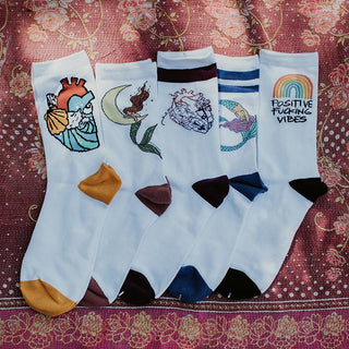 Ocean Heart Socks