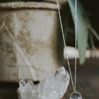 Crystal Sphere Necklace - Quartz