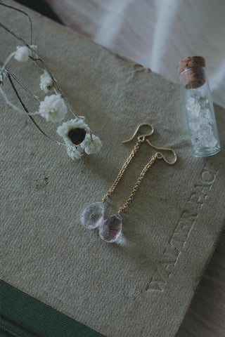 Drop Chain Earrings - Super Seven