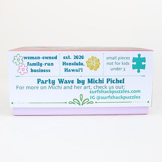 surf shack puzzle A super fun puzzle made of premium 100% recycled Eska board. Printed with non-toxic inks and a matte finish. Art by illustrator Michi Pichel from the Philippines.  
