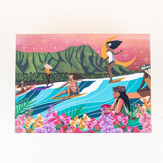 surf shack puzzle A super fun puzzle made of premium 100% recycled Eska board. Printed with non-toxic inks and a matte finish. Art by illustrator Michi Pichel from the Philippines.  