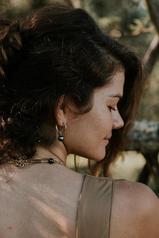 Tahitian Pearl Hoop Earrings