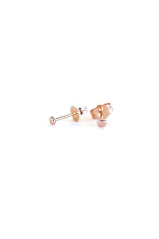 wings hawaii geometric tiny dainty little stud earrings sterling silver 14 karat yellow and rose gold everyday jewelry maui made simple minimalist style 