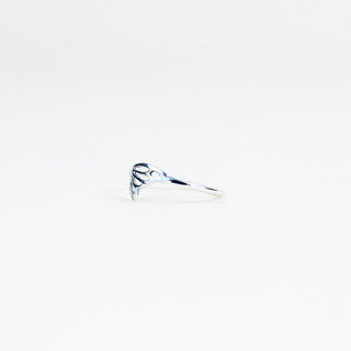 tiny butterfly wing ring made of sterling silver women's jewelry hand made in haiku maui wings hawaii