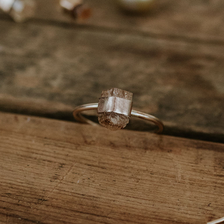 imperial topaz crystal gemstone ring in gold filled wire women's crystal jewelry hand made haiku maui wings hawaii