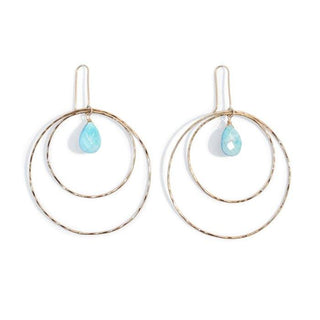 Double Hoop Earrings - Turquoise