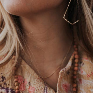 sterling silver or gold filled hammered v shape drop chain earrings womens minimal elegant classy style jewelry hand made haiku maui wings hawaii 