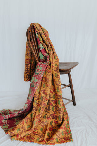 Vintage Kantha Blanket "V"