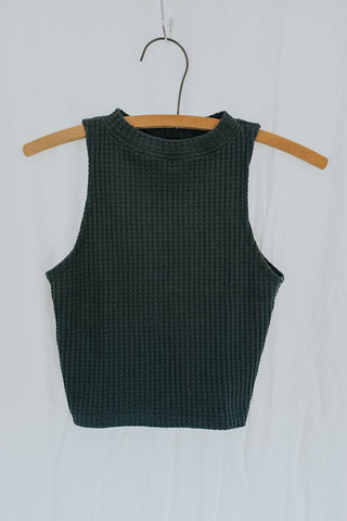 Lexi Tank - Green Slate Waffle