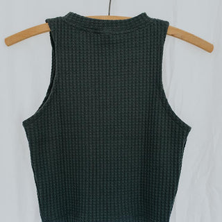 Lexi Tank - Green Slate Waffle