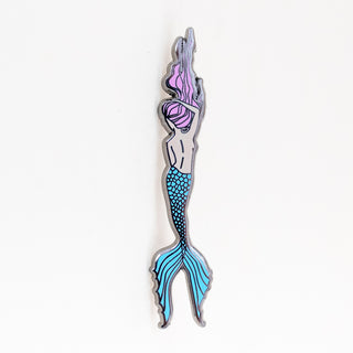 enameled pin of a mermaid