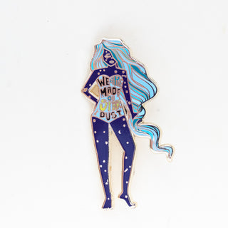enameled pin of a stardust girl